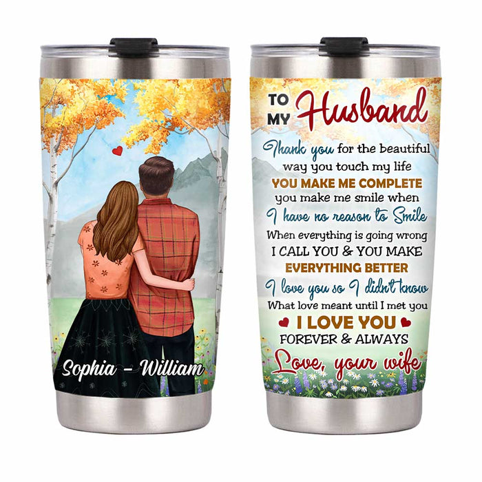 Personalized To My Husband Steel Tumbler JL81 30O47 1