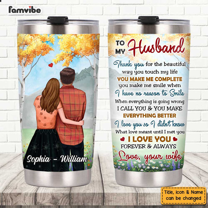 Personalized To My Husband Steel Tumbler JL81 30O47 1