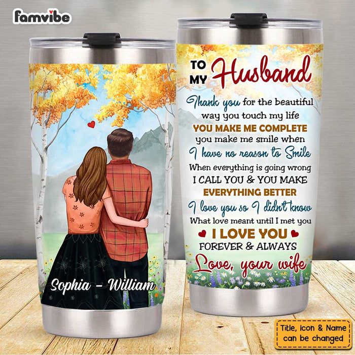 Personalized To My Husband Steel Tumbler JL81 30O47 1