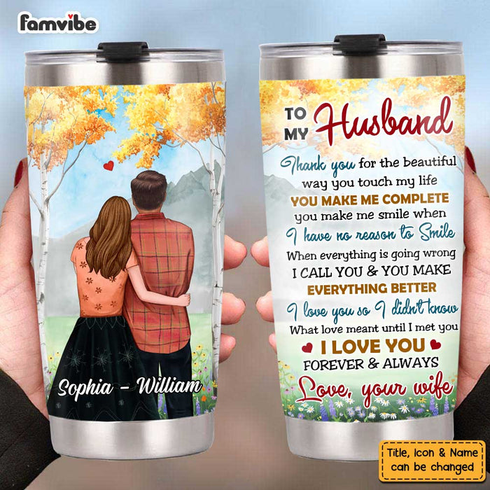 Personalized To My Husband Steel Tumbler JL81 30O47 1
