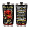 Personalized To My Wife Love Rose Steel Tumbler JL133 32O47 1