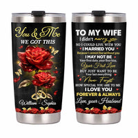 Personalized To My Wife Love Rose Steel Tumbler JL133 32O47 thumb 1