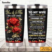 Personalized To My Wife Love Rose Steel Tumbler JL133 32O47 thumb 1