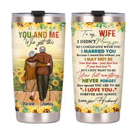 Personalized To My Wife Sunflower Steel Tumbler JL83 30O53 thumb 1