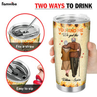 Personalized To My Husband Sunflower Steel Tumbler JL83 30O28 thumb 1