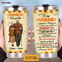 Personalized To My Husband Sunflower Steel Tumbler JL83 30O28 thumb 1