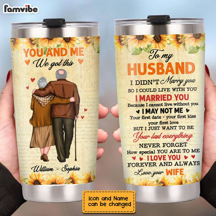 Personalized To My Husband Sunflower Steel Tumbler JL83 30O28 1