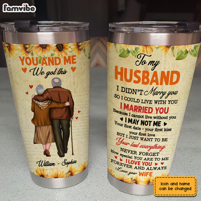 Personalized To My Husband Sunflower Steel Tumbler JL83 30O28 1