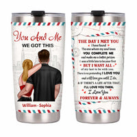 Personalized Couple The Day We Met Steel Tumbler JL121 30O47 thumb 1