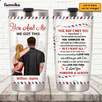 Personalized Couple The Day We Met Steel Tumbler JL121 30O47 thumb 1