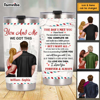 Personalized Couple The Day We Met Steel Tumbler JL121 30O47 thumb 1