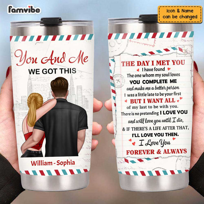 Personalized Couple The Day We Met Steel Tumbler JL121 30O47 1
