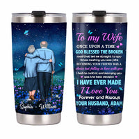 Personalized To My Wife Night Hill Steel Tumbler JL114 30O47 thumb 1