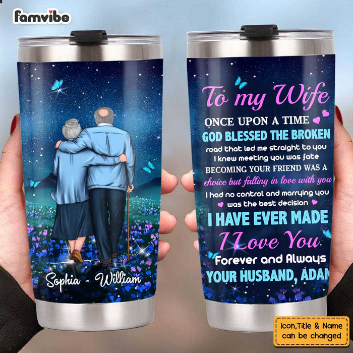 Personalized To My Wife Night Hill Steel Tumbler JL114 30O47 1