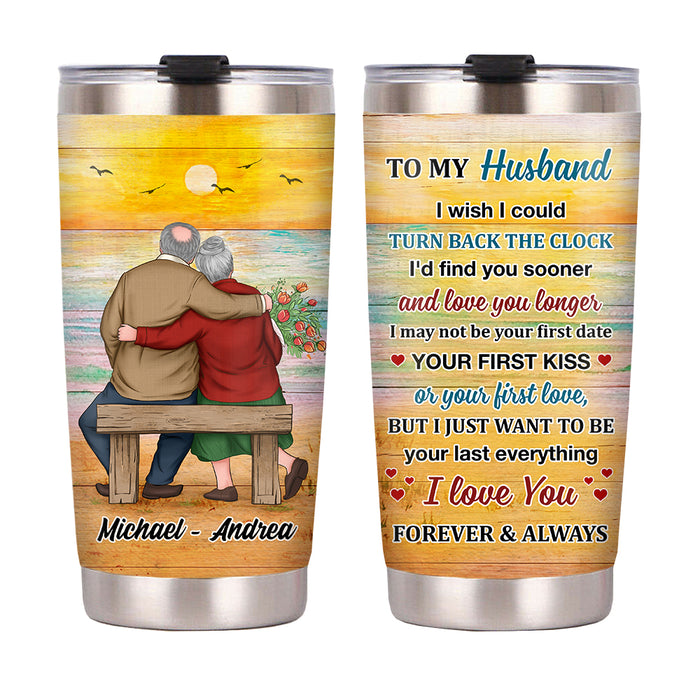 Personalized To My Husband Sea Sunset Steel Tumbler JL81 23O53 1