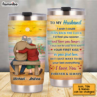 Personalized To My Husband Sea Sunset Steel Tumbler JL81 23O53 thumb 1