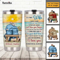 Personalized To My Wife Sea Sunset Steel Tumbler JL82 23O47 thumb 1