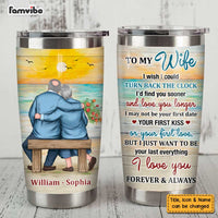 Personalized To My Wife Sea Sunset Steel Tumbler JL82 23O47 thumb 1