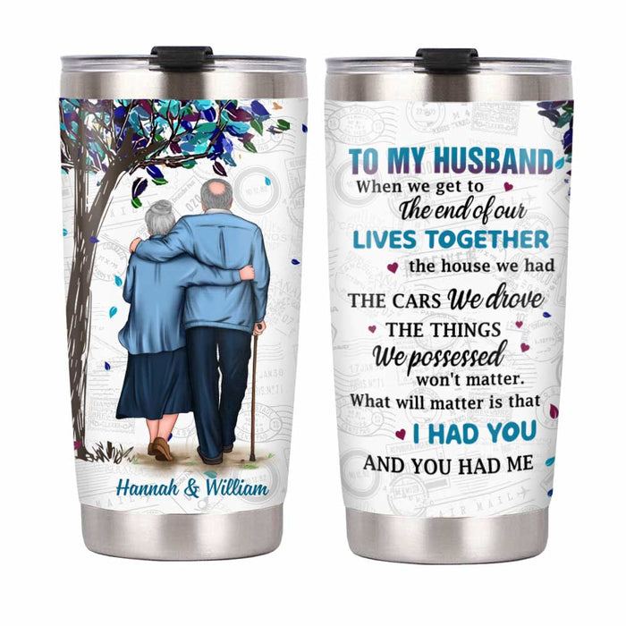 Personalized To My Husband Tree Steel Tumbler JL83 23O34 1