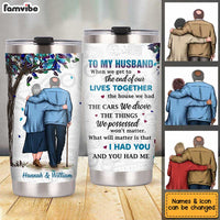 Personalized To My Husband Tree Steel Tumbler JL83 23O34 thumb 1