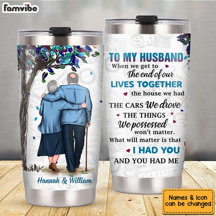 Personalized To My Husband Tree Steel Tumbler JL83 23O34 1