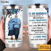 Personalized To My Husband Tree Steel Tumbler JL83 23O34 thumb 1