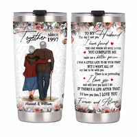 Personalized Old Couple Steel Tumbler JL111 32O34 thumb 1