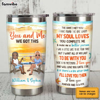 Personalized Couple Beach The Day We Met Steel Tumbler JL116 30O31 thumb 1
