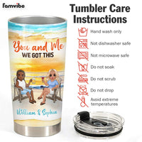 Personalized Couple Beach The Day We Met Steel Tumbler JL116 30O31 thumb 1
