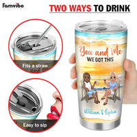 Personalized Couple Beach The Day We Met Steel Tumbler JL116 30O31 thumb 1
