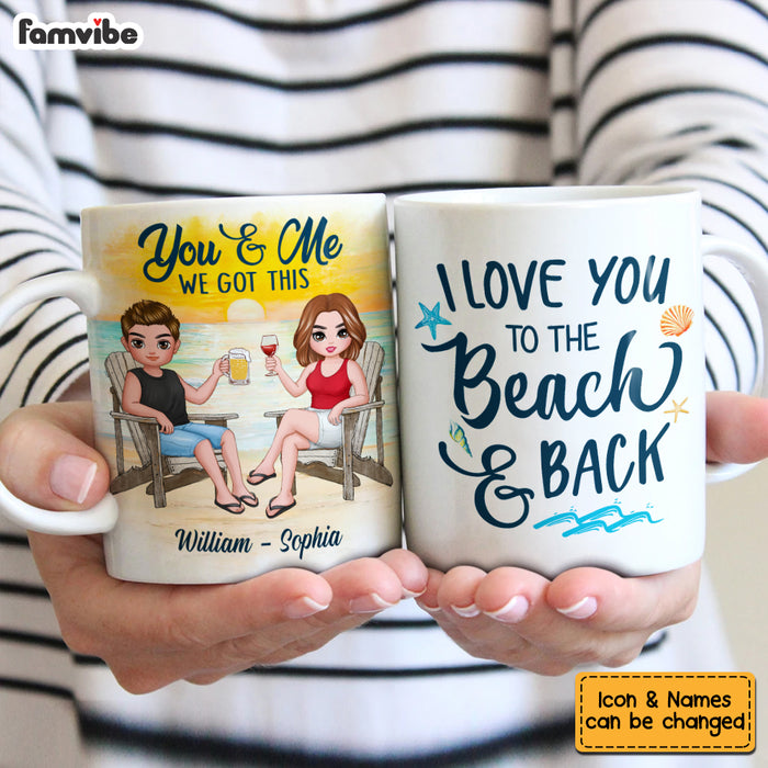 Personalized Couple On The Beach Mug JL123 30O53 1