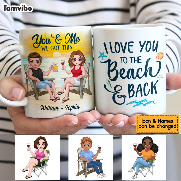 Personalized Couple On The Beach Mug JL123 30O53 1