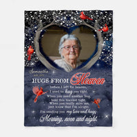 Personalized Memorial Cardinal Gift Hugs From Heaven Blanket 30062 thumb 1