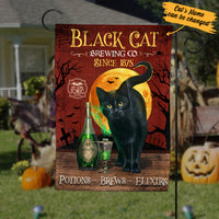 Personalized Black Cat Brewing Company Halloween Flag AG132 81O34 thumb 1