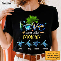 Personalized Mom Turtle Couple T Shirt JL131 30O47 thumb 1