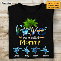 Personalized Mom Turtle Couple T Shirt JL131 30O47 thumb 1