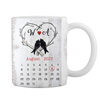 Personalized Couple Love Bird Anniversary Mug JL131 85O28 thumb 1
