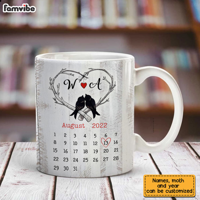 Personalized Couple Love Bird Anniversary Mug JL131 85O28 1