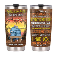 Personalized Old Couple Steel Tumbler JL126 30O31 thumb 1