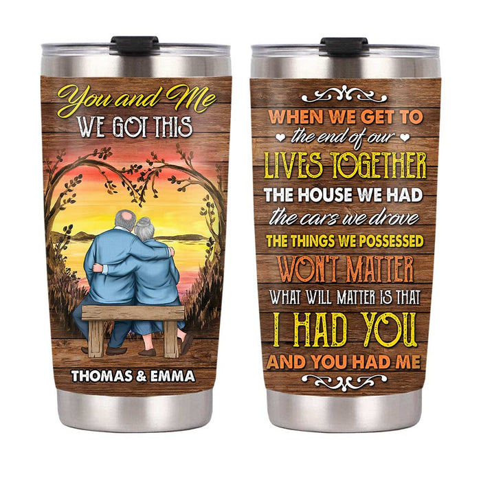 Personalized Old Couple Steel Tumbler JL126 30O31 1
