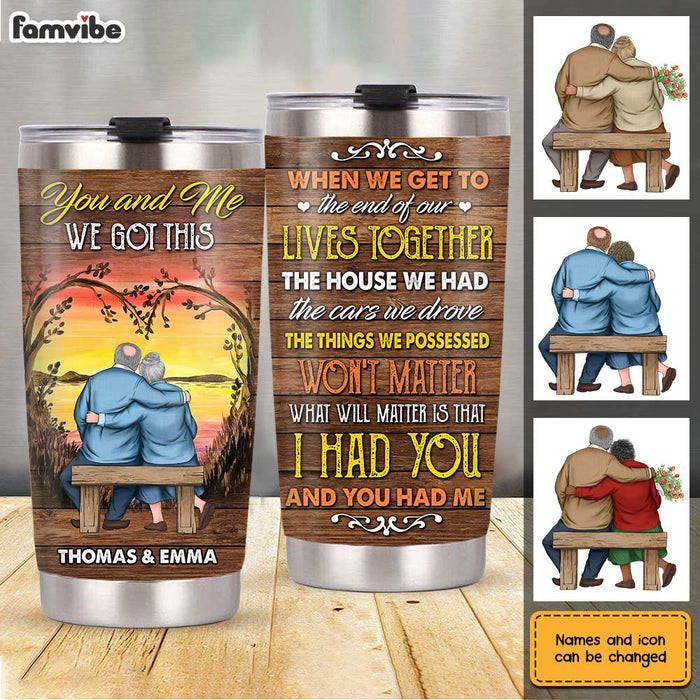 Personalized Old Couple Steel Tumbler JL126 30O31 1