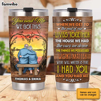 Personalized Old Couple Steel Tumbler JL126 30O31 thumb 1