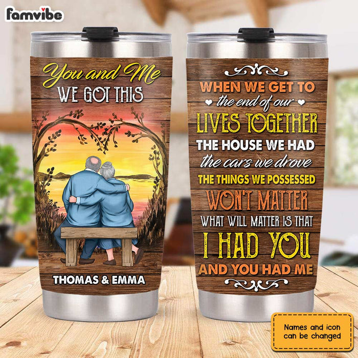 Personalized Old Couple Steel Tumbler JL126 30O31 1