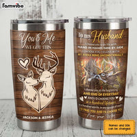 Personalized Husband Deer Steel Tumbler JL135 30O31 thumb 1