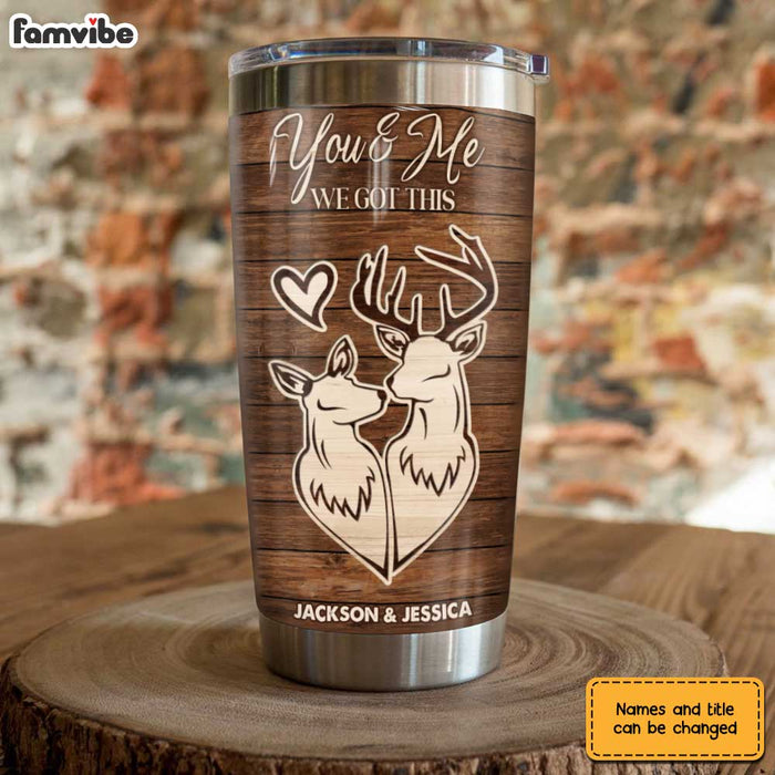 Personalized Husband Deer Steel Tumbler JL135 30O31 1