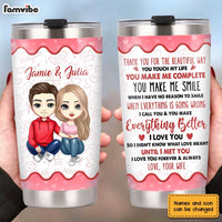 Personalized Couple Thank You For Steel Tumbler JL136 30O31 thumb 1
