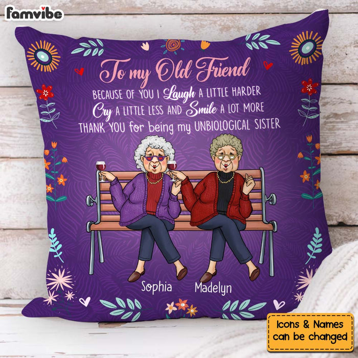 Personalized Gift For Friend Because Of You Pillow 30743 1