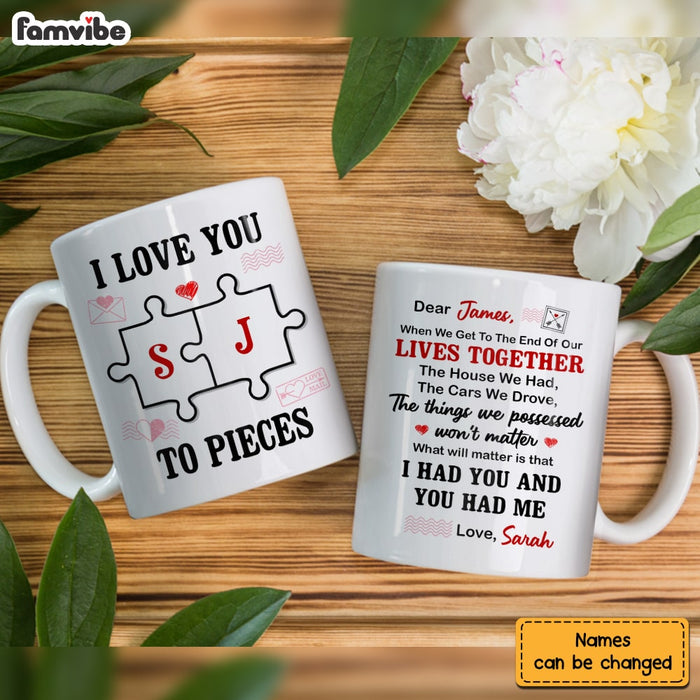Personalized Husband I Love You To Pieces Mug JL154 32O53 1
