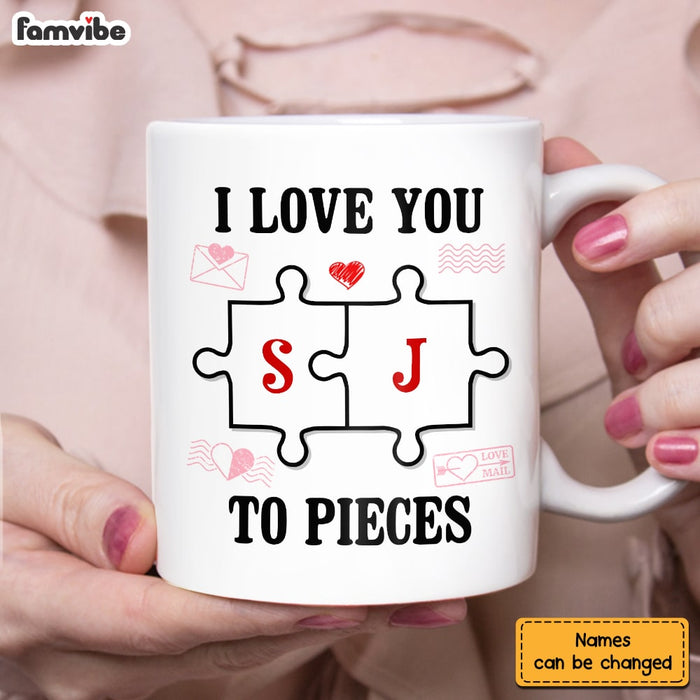 Personalized Husband I Love You To Pieces Mug JL154 32O53 1