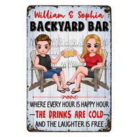 Personalized Family Backyard Bar Outdoor Metal Sign JL142 85O47 thumb 1